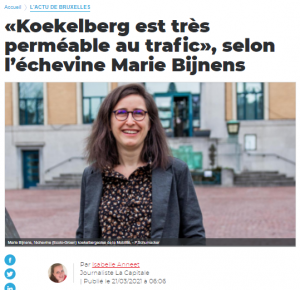 Interview Marie Bijnens dans La Capitale